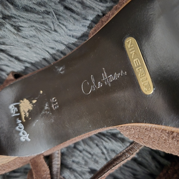 Cole Haan | Grayce Suede Dark Mocha Slingback Heels SZ 9 - Picture 8 of 9